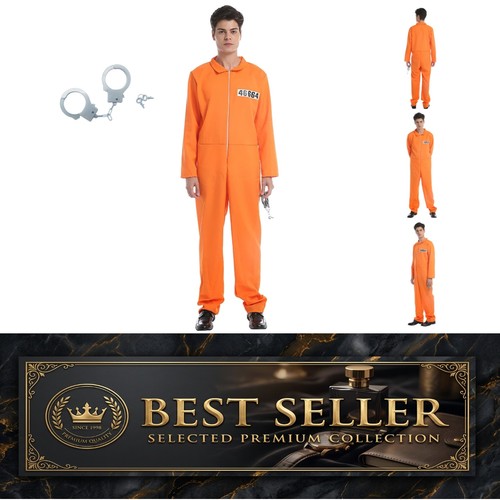 Prisoner costume men classic - prisoner, men,