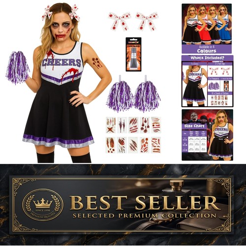 Zombie cheerleader costume - cheerleader,