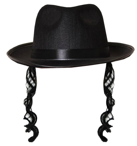 Black fedora with - black,