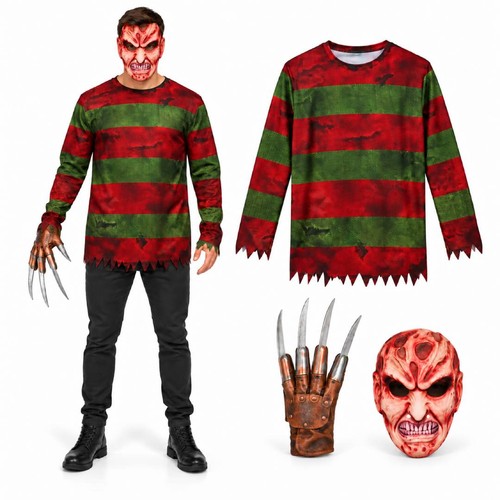 Mens halloween striped - halloween, horror