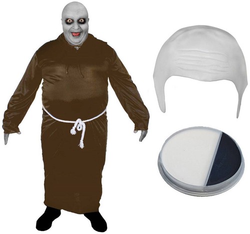 Brown robe natural bald cap - brown, robe,