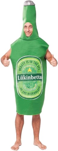 Beer bottle costume green - bottle,