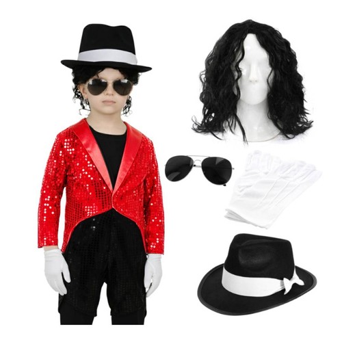Kids king pop costume red - kids,
