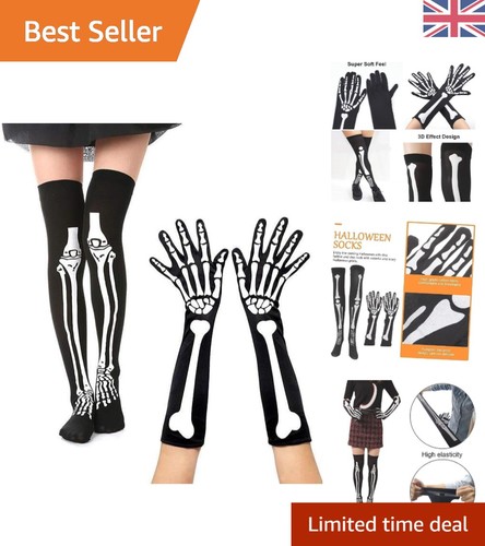 Halloween skeleton gloves - gloves, &